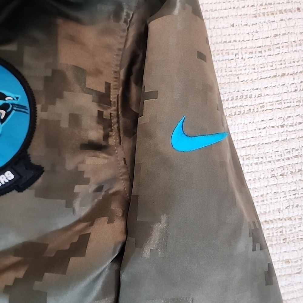 Nike Carolina Panthers Camo Jacket S On Field Apparel Standard Fit Snap Button - Picture 5 of 10